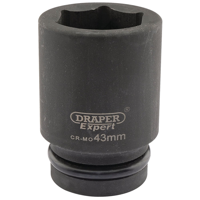 Draper Expert HI-TORQ 6 Point Deep Impact Socket, 1" Sq. Dr., 43mm Draper  - Dynamic Drive