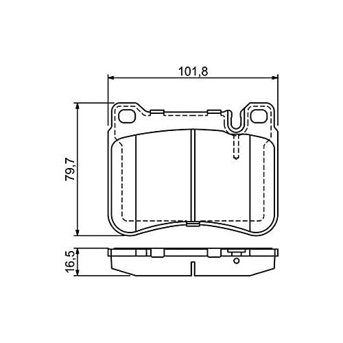 Bosch Brake Pad Set Bp1077 fits Mercedes-Benz C C180 Kompressor - 1.8 - 02-07 09