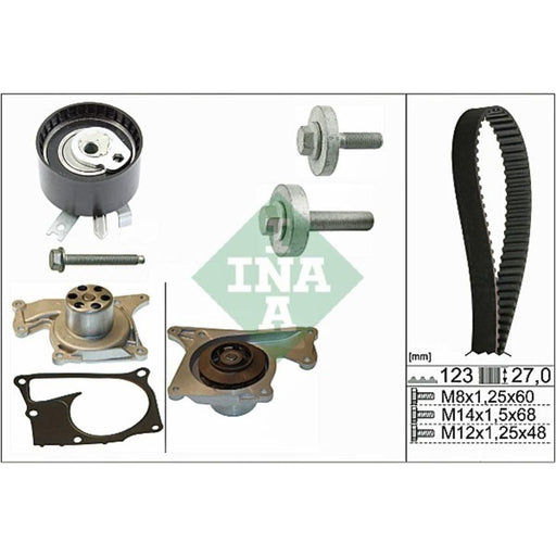 Ina Timing Belt Kit With Water Pump 530019732 Ina  - Dynamic Drive