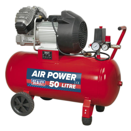 Sealey Air Compressor 50L V-Twin Direct Drive 3hp SAC05030 Sealey  - Dynamic Drive