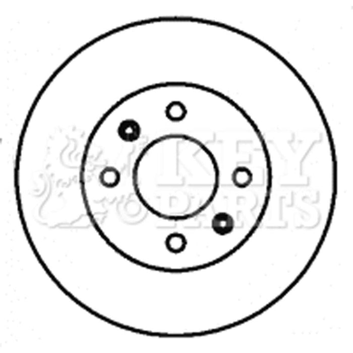 Genuine Key Parts KBD4428 Brake Disc Pair (Front) Key Parts  - Dynamic Drive