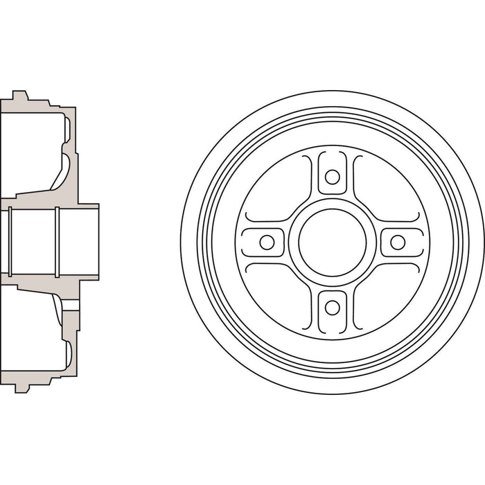 Apec Brake Drum Rear Fits Nissan Micra