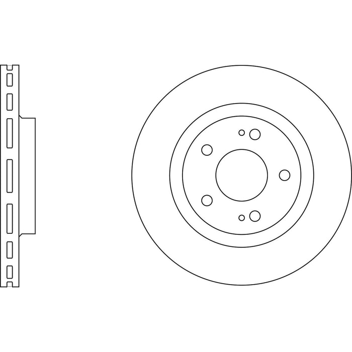 APEC Front Brake Discs & Pads Set Vented for Citroen C-Crosser Enterprise