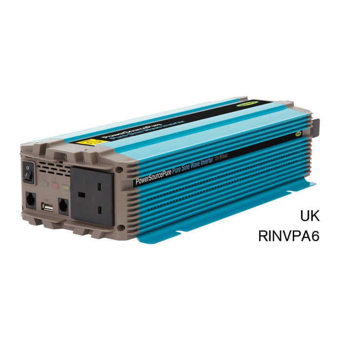 Ring RINVPA6 - 12v DC to 230v AC 600w Pure Sine Wave Inverter (1 X UK Socket)