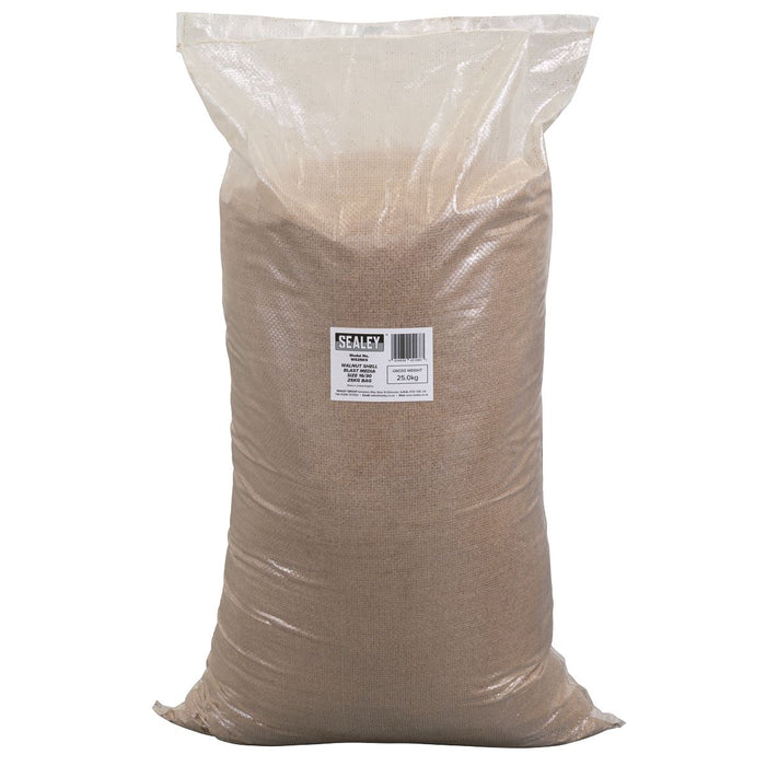 Sealey Walnut Shell Blast Media - Size 16/30 - 25kg Bag WS25KG Sealey  - Dynamic Drive