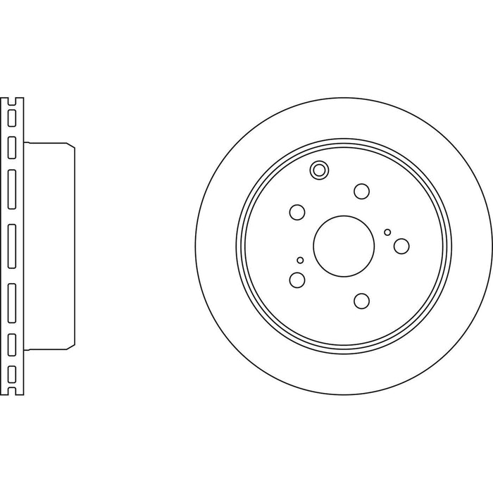 Genuine APEC Rear Brake Discs & Pads Set Vented for Toyota Previa / Estima