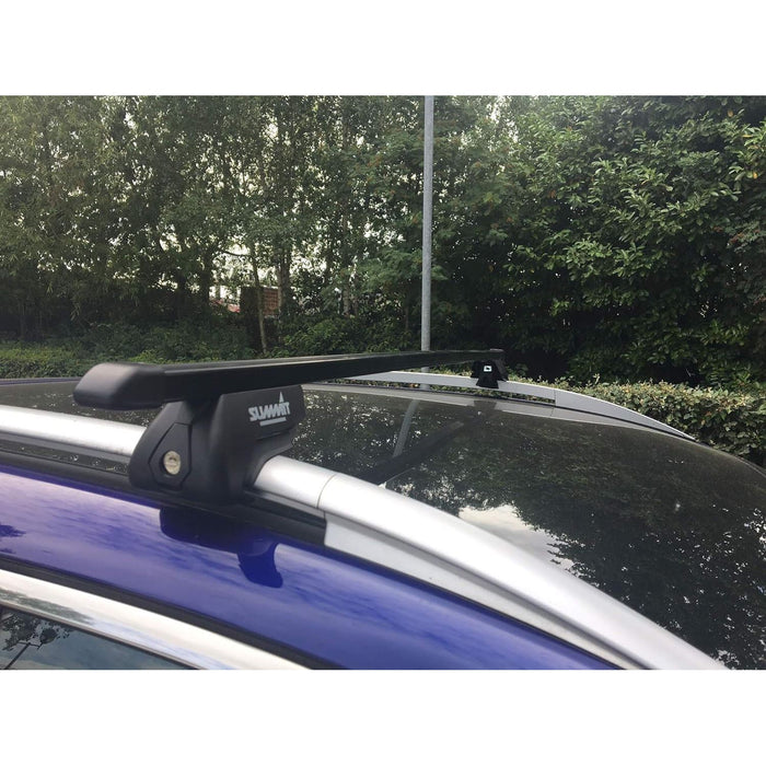 Summit SUP-830 Premium Railing Roof Bar for Cars with Raised Running Rails