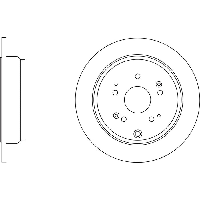 Genuine APEC Rear Brake Discs & Pads Set Solid for Honda CR-V