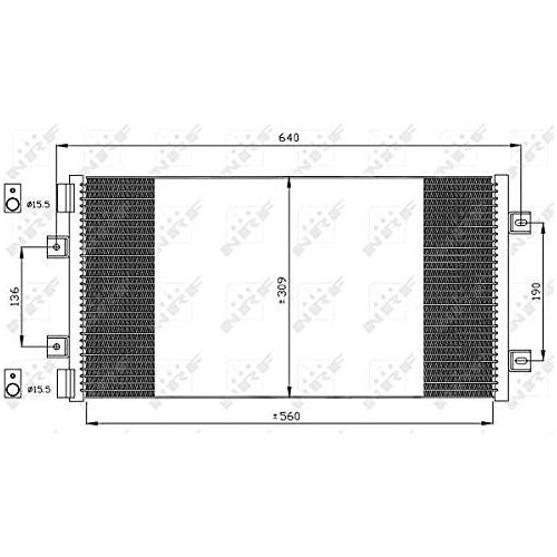 NRF Air Con Condenser fits Fiat Punto