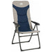 Royal Colonel Chair Blue High Back Camping Caravan BBQ Outdoors Garden Royal  - Dynamic Drive