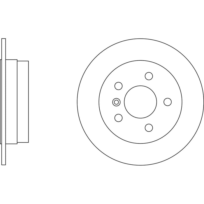 Genuine APEC Rear Brake Discs & Pads Set Solid for Mercedes-Benz A-Class