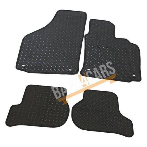 Red Trim Tailored Rubber Car Mats Vw Golf 5 (& Tdi) 04 To 07 Oval Clips Set of 4 4 Clips UKB4C  - Dynamic Drive