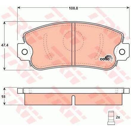 Genuine TRW Brake Pads (Front) (R90) GDB297 TRW  - Dynamic Drive