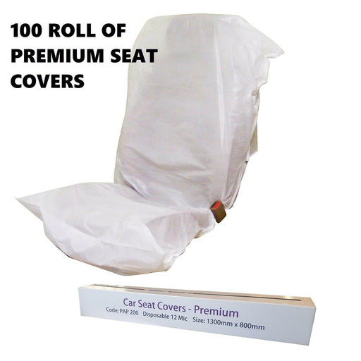 100Pcs Disposable Plastic Car Seat Covers Vehicle Cover Valet Roll Waterproof UK UKB4C  - Dynamic Drive