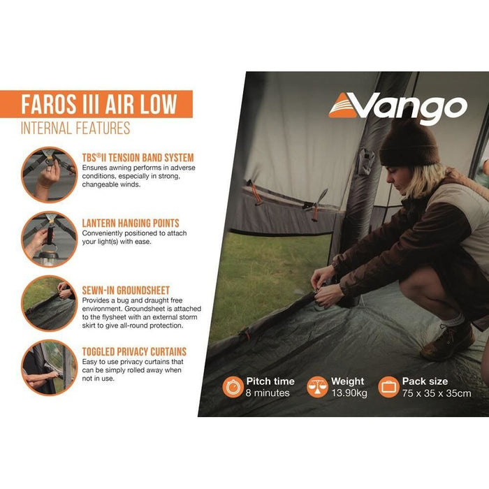 Vango Faros III Air Low Drive Away Awning  (180 - 210cm) Campervan Vango  - Dynamic Drive