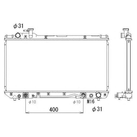 NRF Radiator fits Toyota RAV 4 NRF  - Dynamic Drive