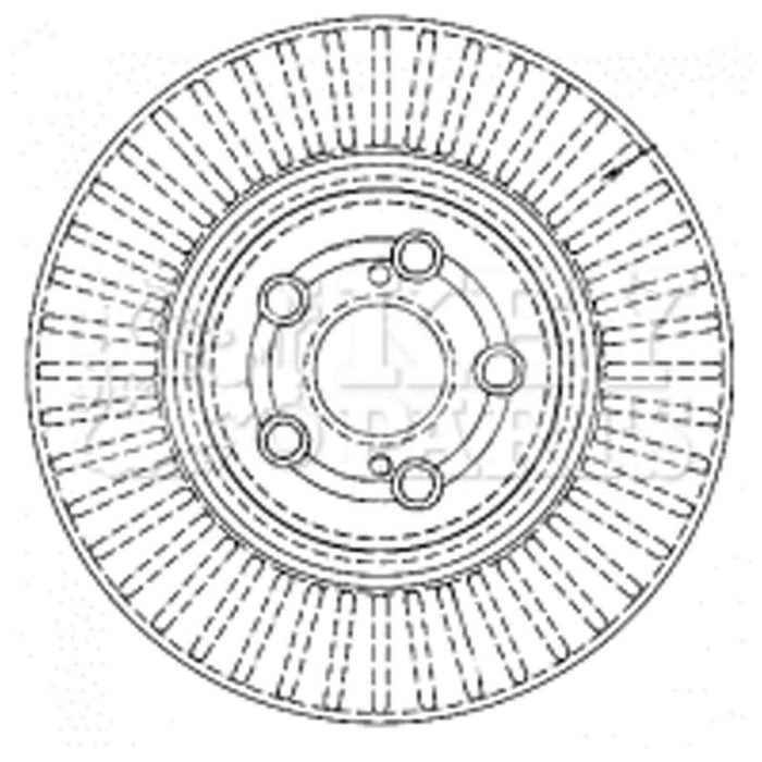 Genuine Key Parts KBD4459 Brake Disc Pair (Front) Key Parts  - Dynamic Drive