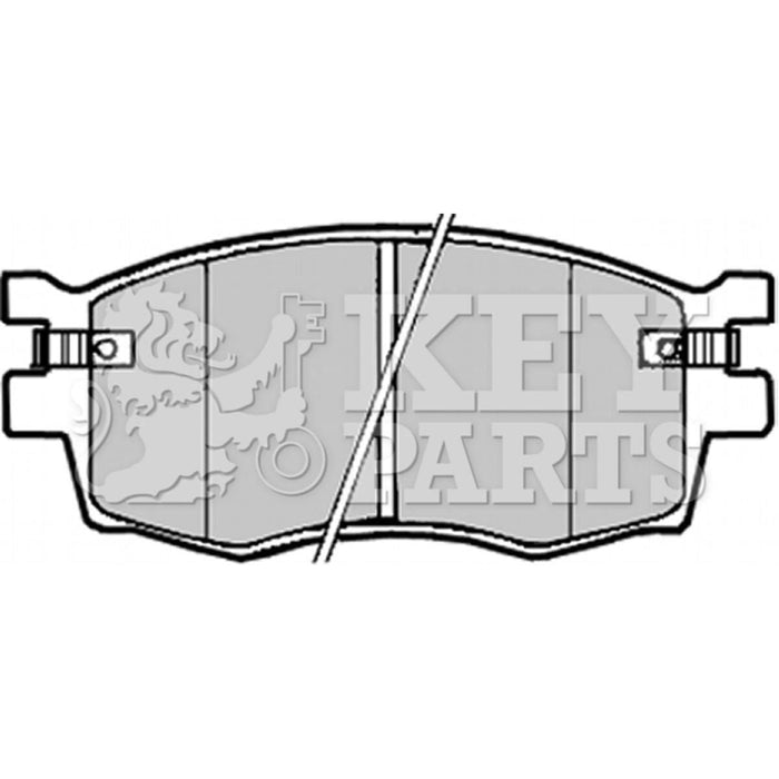 Genuine Key Parts KBP1923 Front Brake Pads-Includes Wear Indicators (Mando)