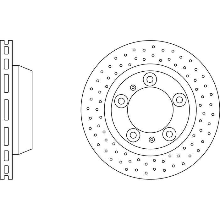 Apec Brake Disc Rear Fits Porsche 718 Boxster Cayman