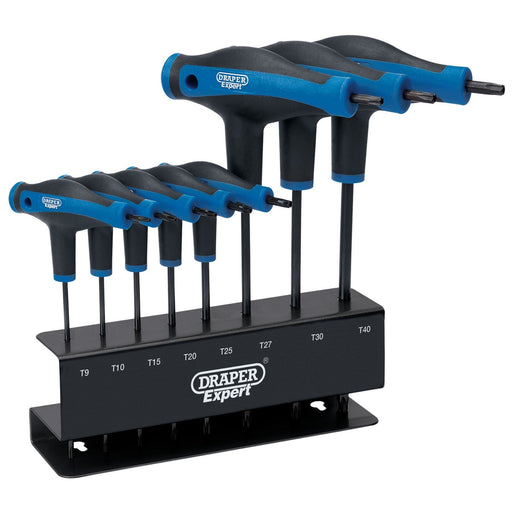 Draper Expert TX-STAR Soft Grip Metric T-Handle Key Set (8 Piece) Draper  - Dynamic Drive