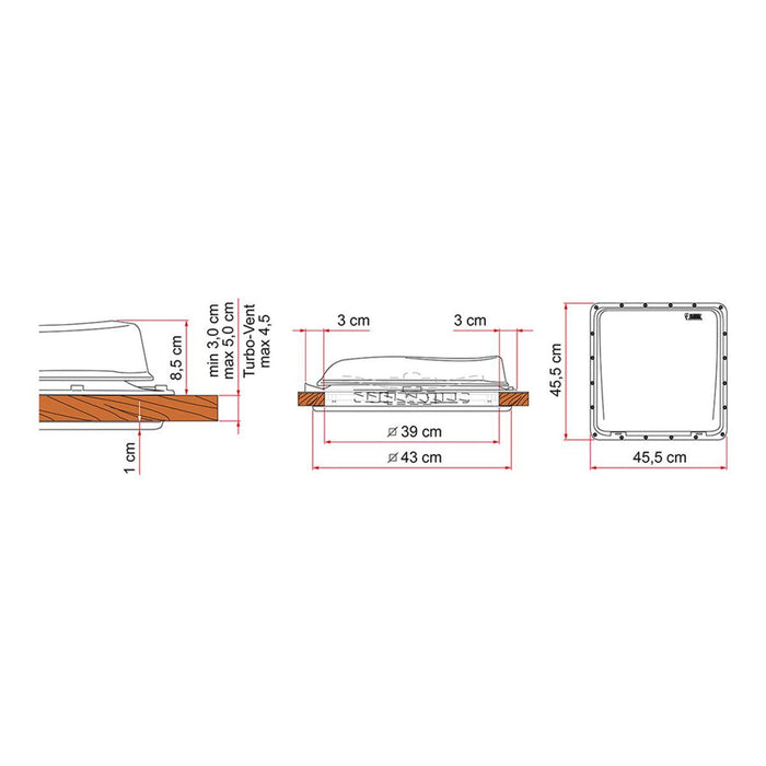 Fiamma Rooflight Vent Crystal for Motorhome Roof Ventilation