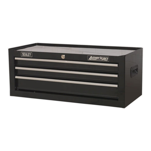 Sealey Mid-Box 3 Drawer with Ball-Bearing Slides Black AP223B Sealey  - Dynamic Drive