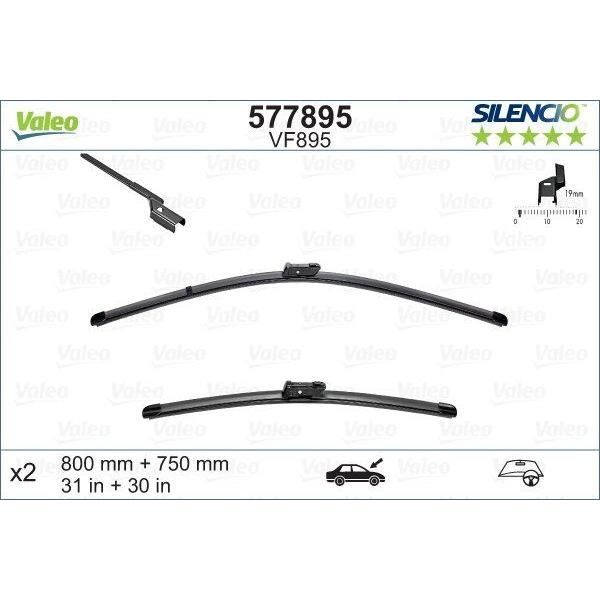 Valeo Wiper Blades Kit 577895 Automotive Part fits Citroen C4 Picasso Valeo  - Dynamic Drive