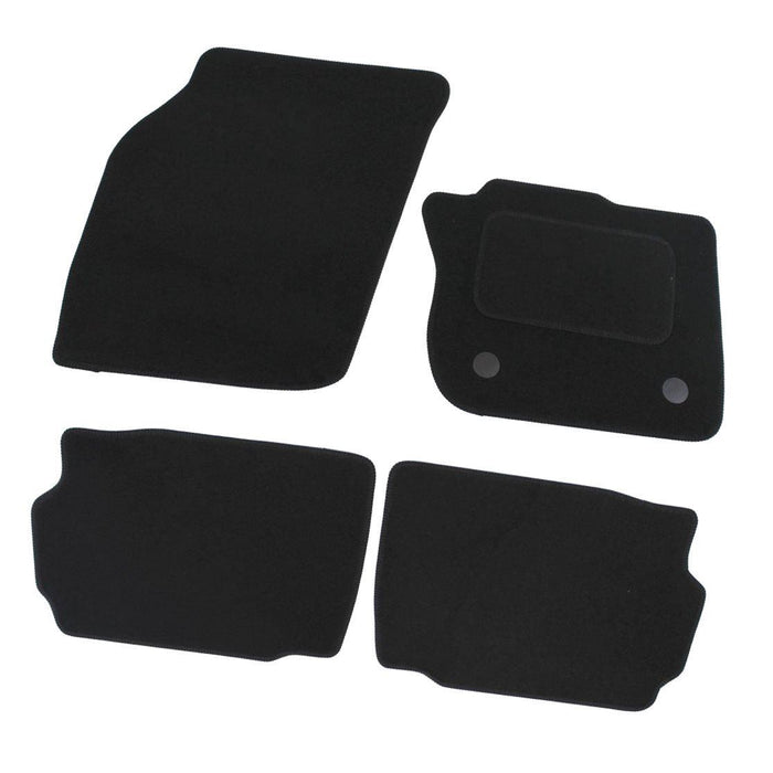 Fully Tailored Black Carpet Car Mats for Ford Mondeo 14 > Set of 4 With 2 Clips UKB4C  - Dynamic Drive