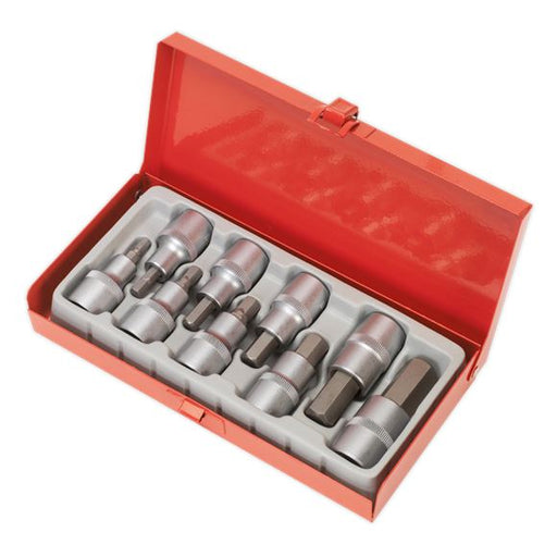 HEX SOCKET BIT SET 9PC 1/2inchSQ DRIVE Sealey  - Dynamic Drive