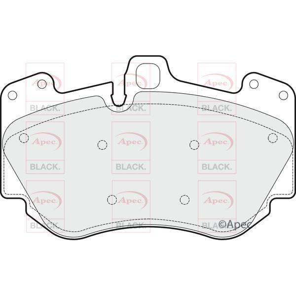 APEC Black Brake Pads (Front) (R90) PAD1647B fits Audi VW R8 Spyder A8 R8 Spyder