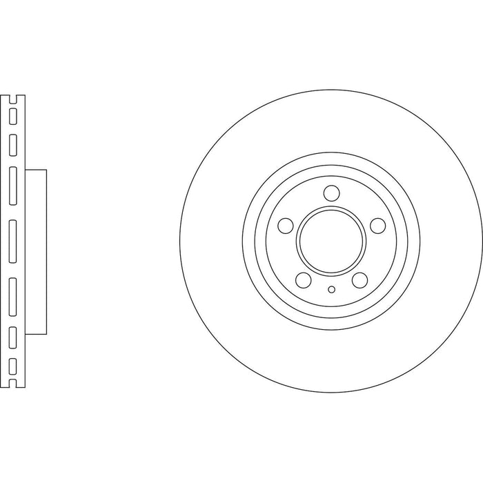 Genuine APEC Front Brake Discs & Pads Set Vented for VW Polo