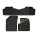 White Trim Tailored Black Rubber Car Mats for Citroen C5 08 ON Set of 3 With 4 Clips UKB4C  - Dynamic Drive