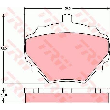 Genuine TRW Brake Pads (Rear) (Non-R90) GDB974