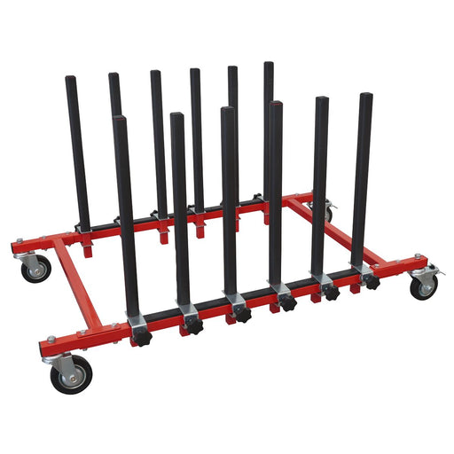 Sealey Panel Storage Rack Mobile Holds 5 Panels MK76 Sealey  - Dynamic Drive