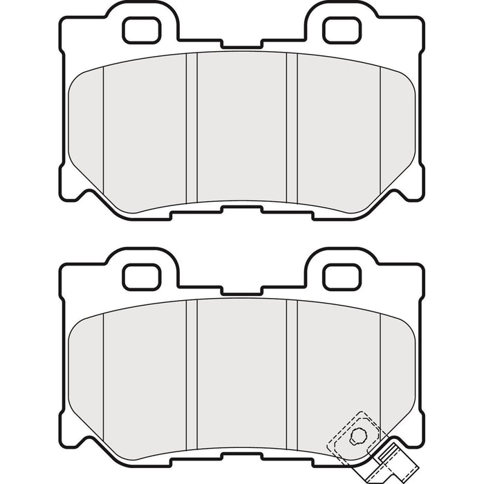 Genuine APEC Rear Brake Discs & Pads Set Vented for Nissan 370Z