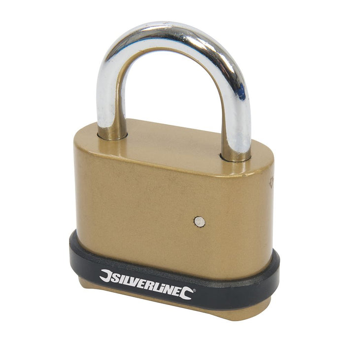 Silverline Zinc Alloy Combination Padlock 4-Digit 50mm