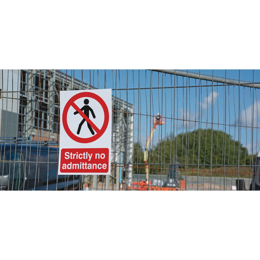 Draper No Admittance' Prohibition Sign, 200 x 300mm 72203 Draper  - Dynamic Drive