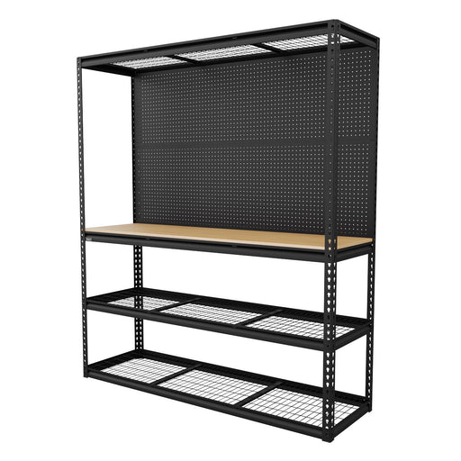 Heavy-Duty Modular Workbench Racking & Pegboard 1820mm 300kg Capacity Per Level Sealey  - Dynamic Drive