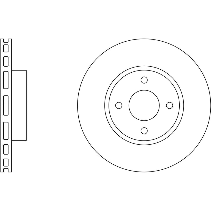 Apec Brake Disc Front Fits Ford Sierra