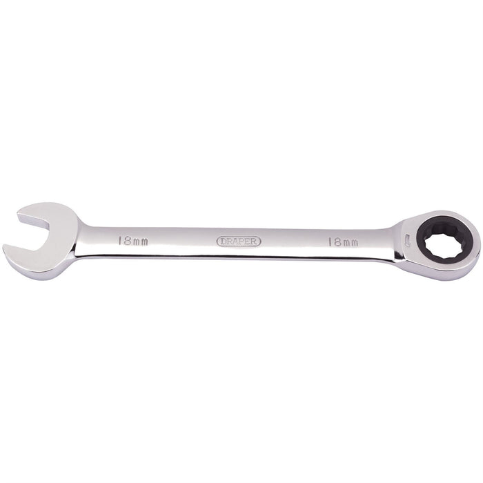 Draper Metric Ratcheting Combination Spanner, 18mm 31015