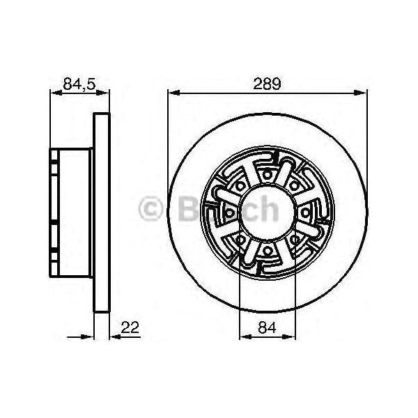 Genuine Bosch Brake Disc Single Bd785 fits Iveco Daily 35S12 - 2.3 - 06-09 09864