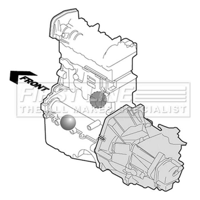 Genuine First Line Engine Mounting fits Land Rover Defender 110 TD5 2.5 9812 FEM