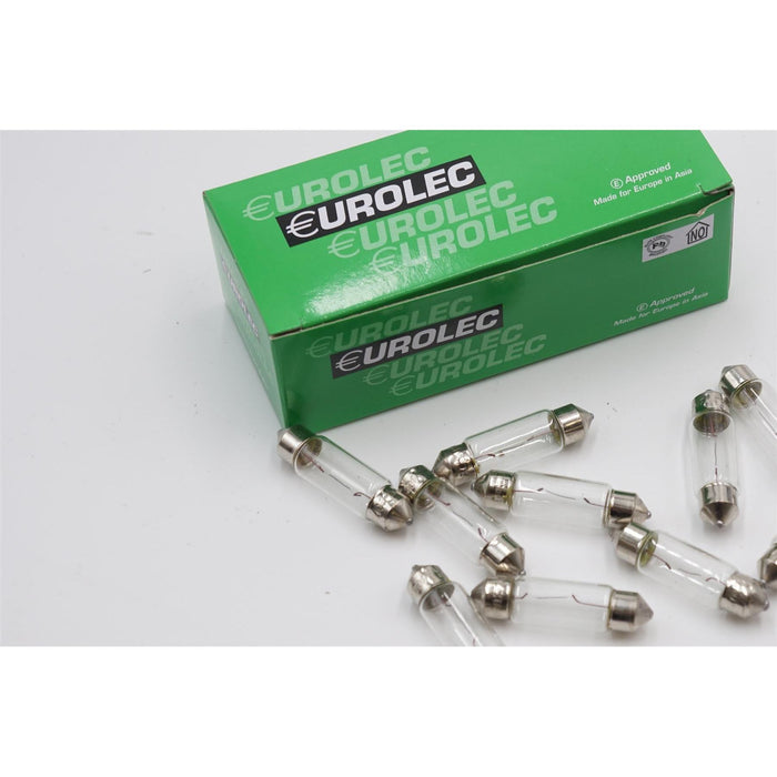 10 x Eurolec 239 C5W 12v 5w Festoon Car Number Plate Interior Light Bulb 11x38mm Eurolec  - Dynamic Drive