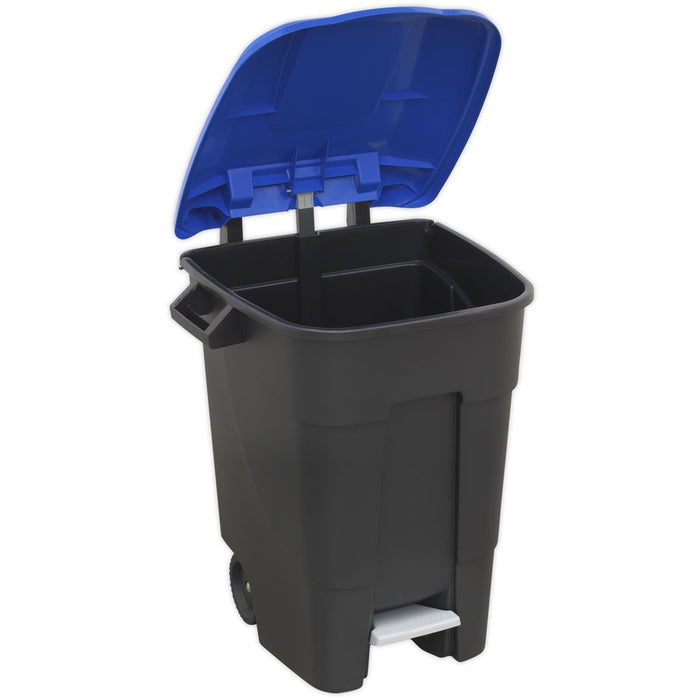 Sealey Refuse/Wheelie Bin with Foot Pedal 100L Blue BM100PB