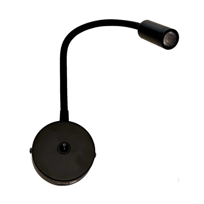 Acrylic Flexi Spot Light Black (12V / 2W / Warm White / IP20)