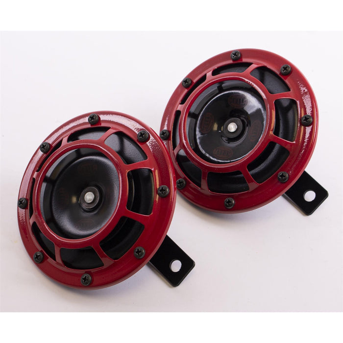 High Quality Hella Upgrade Horn Kit Super Dual Tone Red Horns with 12v Relay Kit Hella  - Dynamic Drive