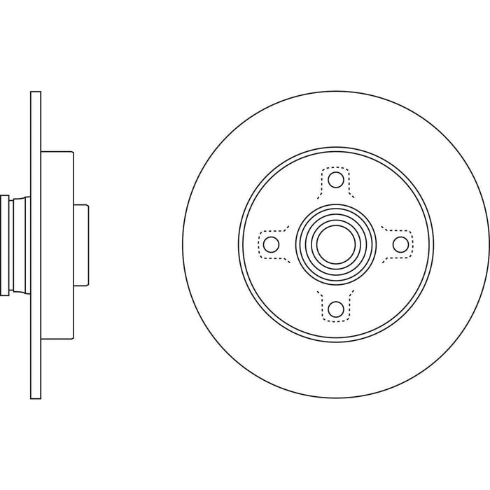 Apec Brake Disc Rear Fits Citroen C3 C4 Ds3 Ds Opel Crossland X Peugeot 2008 207 Apec  - Dynamic Drive