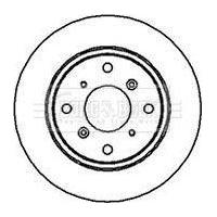 Genuine Borg & Beck Brake Disc Pair fits Honda Prelude rear 9296 BBD4080 Borg & Beck  - Dynamic Drive