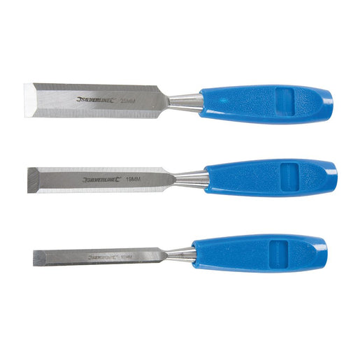 Silverline Wood Chisel Set 3pce 3pce Silverline  - Dynamic Drive