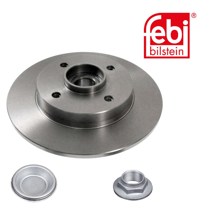 Genuine FEBI Rear Brake Discs & Pads Set Solid for Citroen DS3 Febi Bilstein  - Dynamic Drive